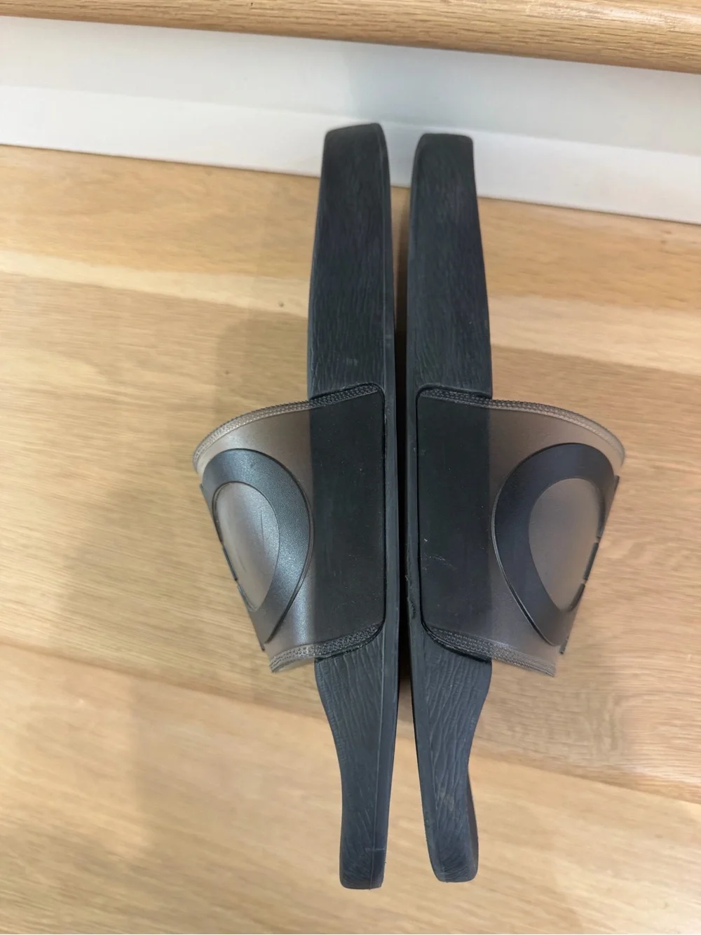 Salvatore Ferragamo Black Logo Slide Sandal